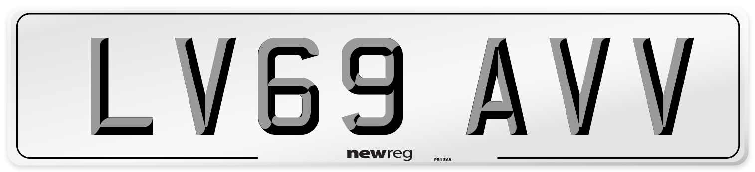 LV69 AVV Number Plate from New Reg